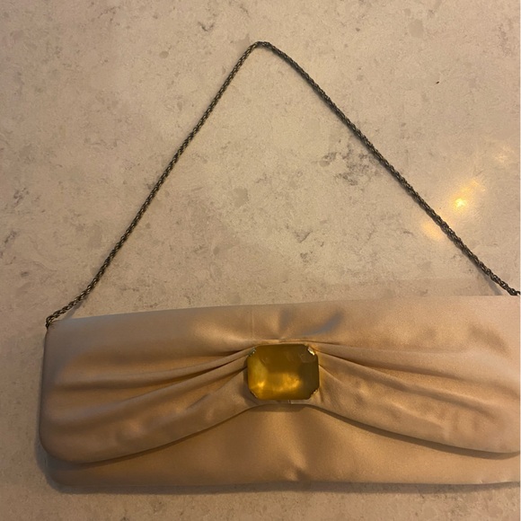 DAMIANOU 3 PIECE LACE SHIMMERY LONG DRESS WORN ONCE MOTHER OF BRIDE CHAMPAGNE - Picture 13 of 16